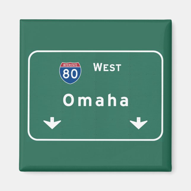 Íman Autoestrada Interestadual de Omaha Nebraska: (Frente)