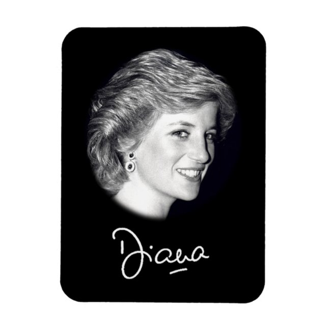 Íman Autografo da Princesa Diana (Vertical)
