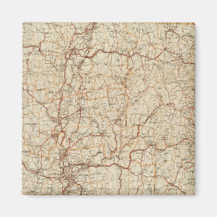 Íman Automobile map Massachusetts Vintage Geographic ca