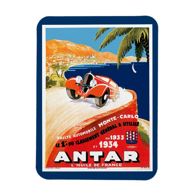 Íman Automóvel Monte - Carlo de Rallye (Vertical)
