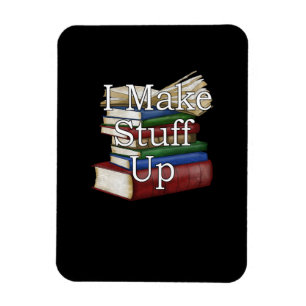 Íman Autor Engraçado Escrevendo Escrevo Livros