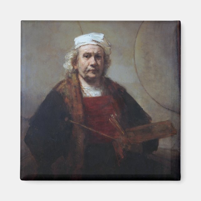 Íman Autorretrato com Dois Círculos, Rembrandt (Frente)