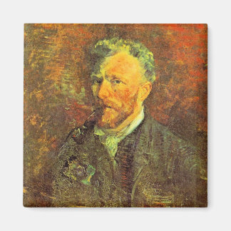 Íman Autorretrato, com tubo, numa mesa de van Gogh