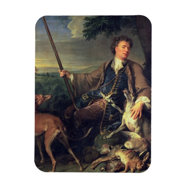 Íman Autorretrato como caçador, 1699 (óleo na canvas) (Vertical)