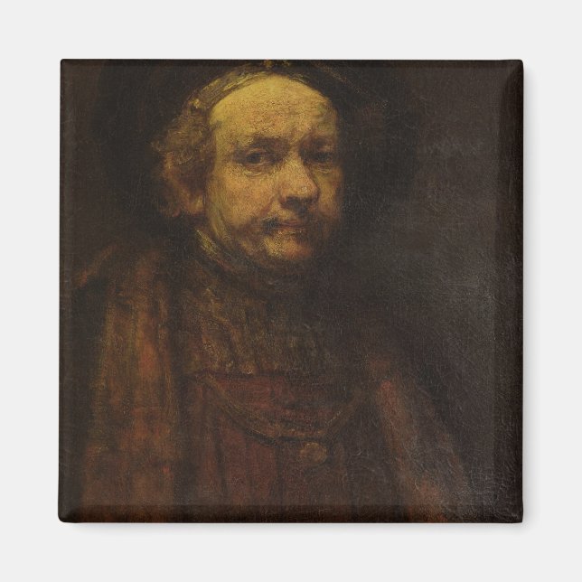 Íman Autorretrato como um Velho, c.1664 (óleo na canvas (Frente)