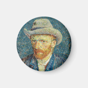 Íman Autorretrato de Vincent Van Gogh com Chapéu de Fel