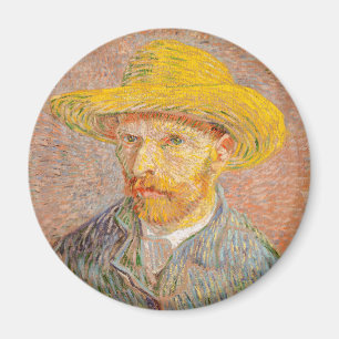 Íman Autorretrato de Vincent Van Gogh com Chapéu de Pal