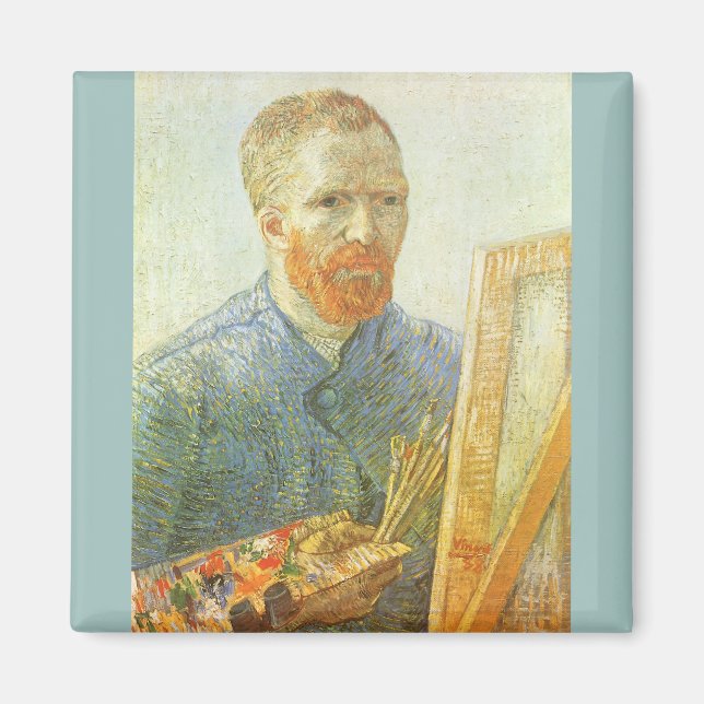 Íman Autorretrato na frente de Easel, Vincent van Gogh (Frente)