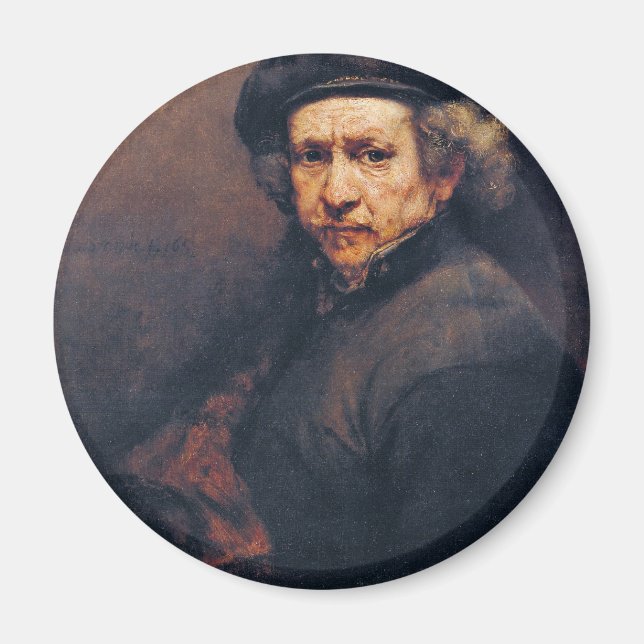 Íman Autorretrato, Por Rembrandt (Melhor Qualidade) (Frente)
