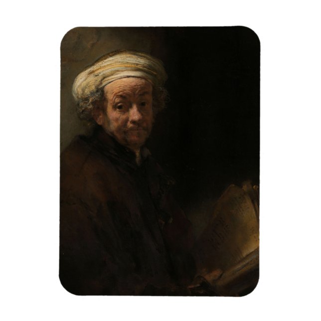 Íman Autorretrato Rembrandt antigo (Vertical)