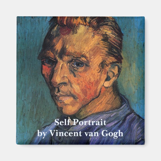 Íman Autorretrato sem Barba de Vincent van Gogh (Frente)