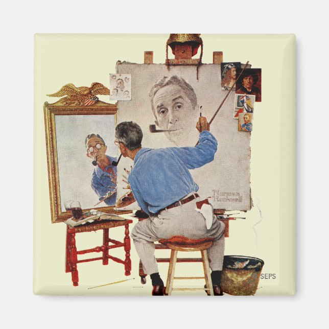 Íman Autorretrato Triplo (Frente)