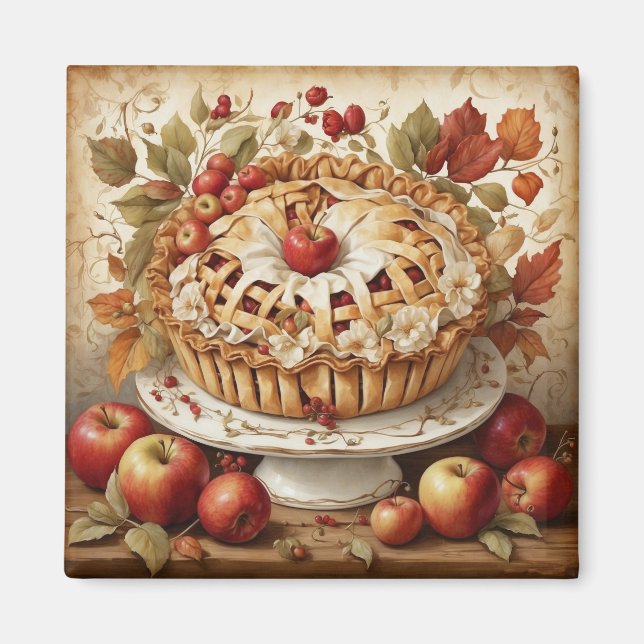 Íman Autumn Apple Pie Magnet (Frente)