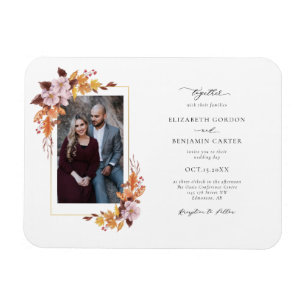 Íman Autumn Fall Floral Wedding Foliage Script