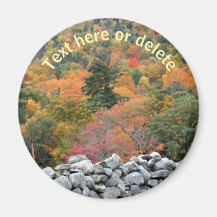 Íman Autumn Foliage Stone Wall Nature Personalizado