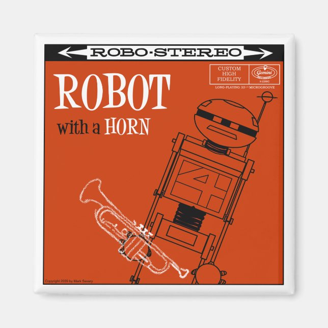 Íman Autumn Lake "ROBOT WITH A HORN" Magnet (Frente)