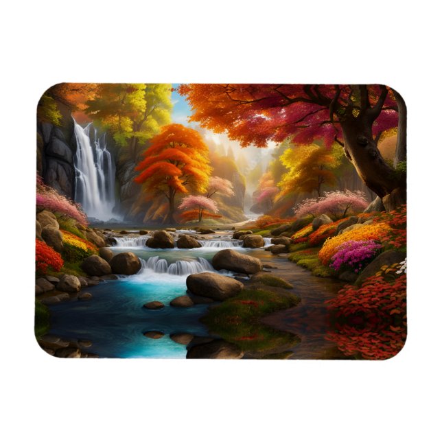 Íman Autumn Landscape Waterfall (Horizontal)