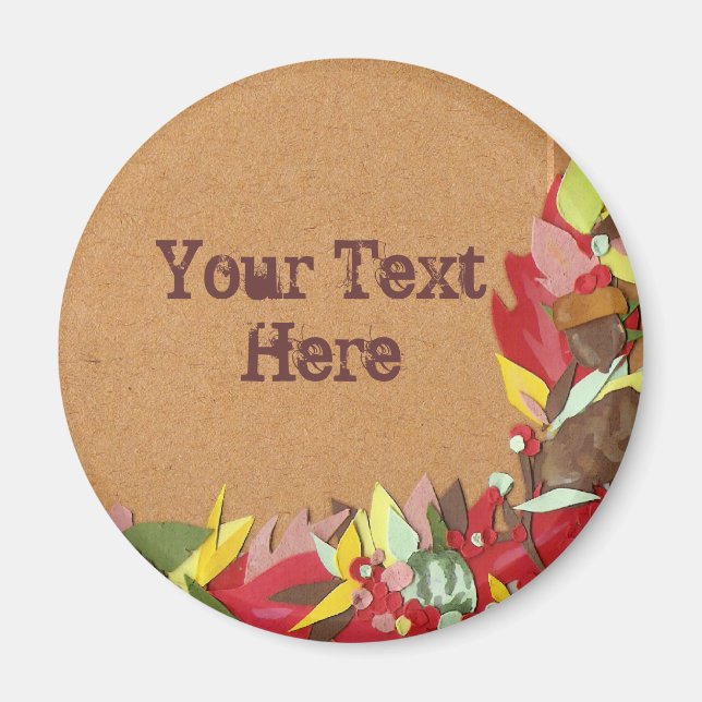 Íman Autumn Leaf Magnet - Personalizado (Frente)