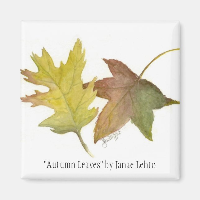Íman "Autumn Leaves", por Janae Lehto (Frente)