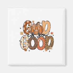 Íman Autumn Pumpkin Christian Thankanding Faith Deus é