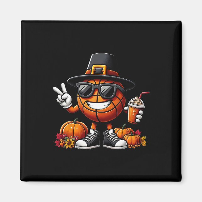 Íman Autumn Pumpkin Fall Bysketbyll (Frente)