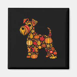 Íman Autumn Pumpkin Fall Miniature Schnauzer Thanksgivi