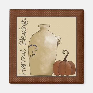 Íman Autumn Pumpkins Pottery Jug & Pumpkin
