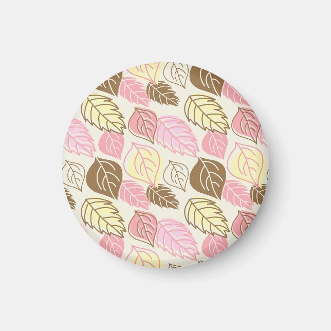 Íman Autumn Splendor: Leaf Seamless Pattern (Frente)