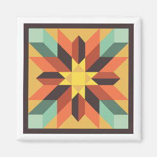 Íman Autumn Star Barn Quilt Magnet