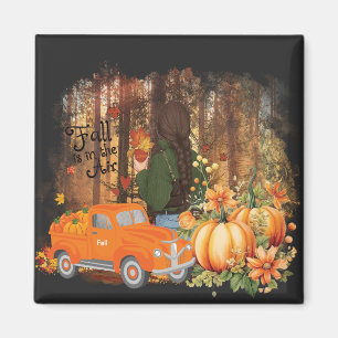 Íman Autumn Vibes, Um Carro Carregado Com Abóbora