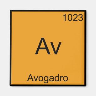 Íman Av - Avogadro Camiseta de Elemento Divertido de Qu