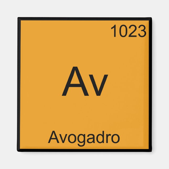 Íman Av - Avogadro Camiseta de Elemento Divertido de Qu (Frente)