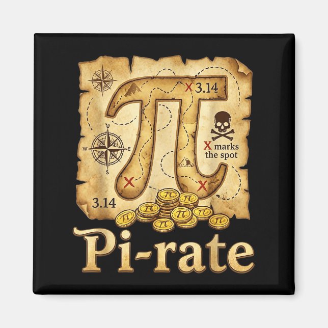 Íman Avalie o dia do pirata 314 matemática torta de mat (Frente)