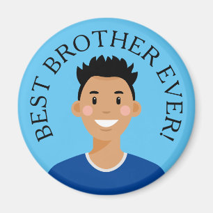 Íman Avatar Personalizado Melhor Irmão Nunca Magneta