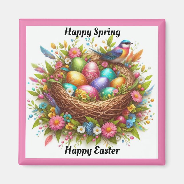 Íman Ave com anã colorido (Frente)