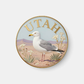 Íman Ave do Estado de Utah Gaivota da Califórnia & Líri