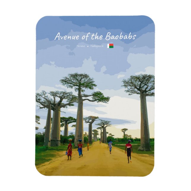 Íman Avenida dos Baobás, Madagascar - Paisagem Rnd (Vertical)