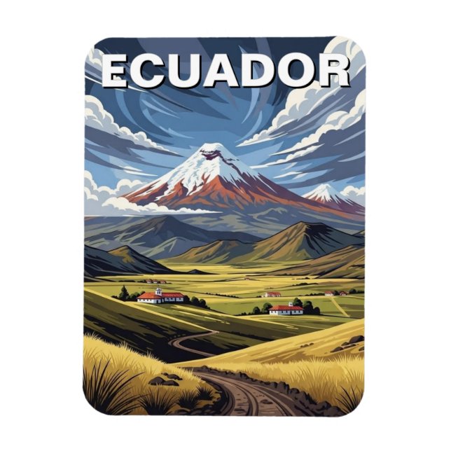 Íman Avenida dos Vulcões viagem no Equador (Vertical)