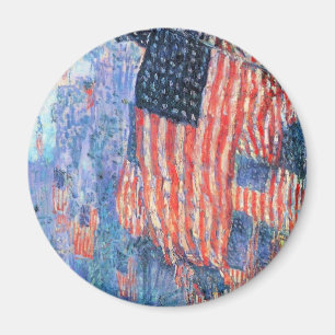 Íman Avenida na Chuva por Frederick Childe Hassam