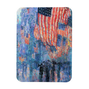 Íman Avenida na Chuva por Frederick Childe Hassam