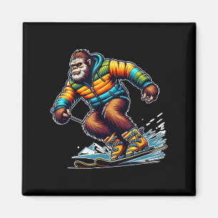 Íman Aventura de Esqui Sasquatch Bigfoot Inverno Divert