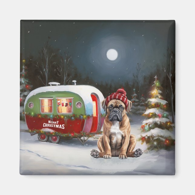 Íman Aventura de Natal da Caravana Boxer de Inverno (Frente)