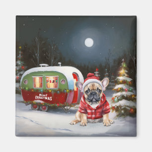 Íman Aventura de Natal do Winter French Buldogue Carava