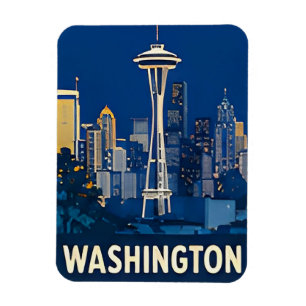 Íman 🌲 Aventura de Viagem pela Silhueta de Seattle ☁️