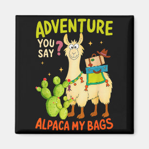 Íman Aventura Divertida Você Diz Alpaca Minhas Sacolas