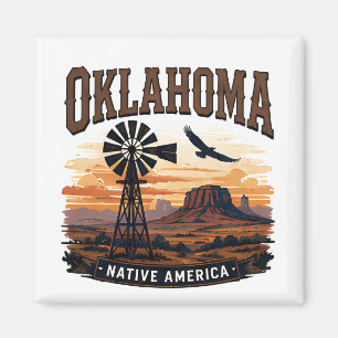 Íman Aventura do pôr do sol na pradaria de Oklahoma