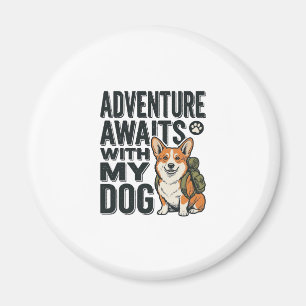 Íman Aventura Espera Com Meu Design de Caminhada Vintag