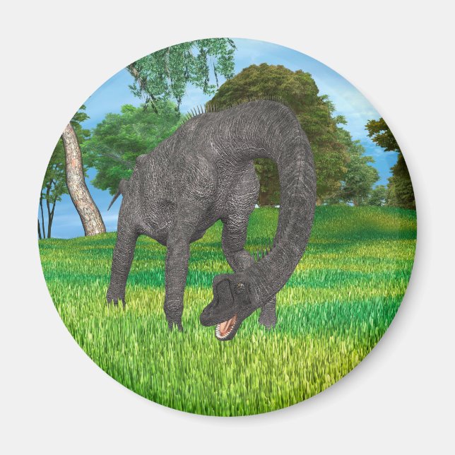 Íman Aventura na Selva do Dinossauro de Pescoço Longo (Frente)