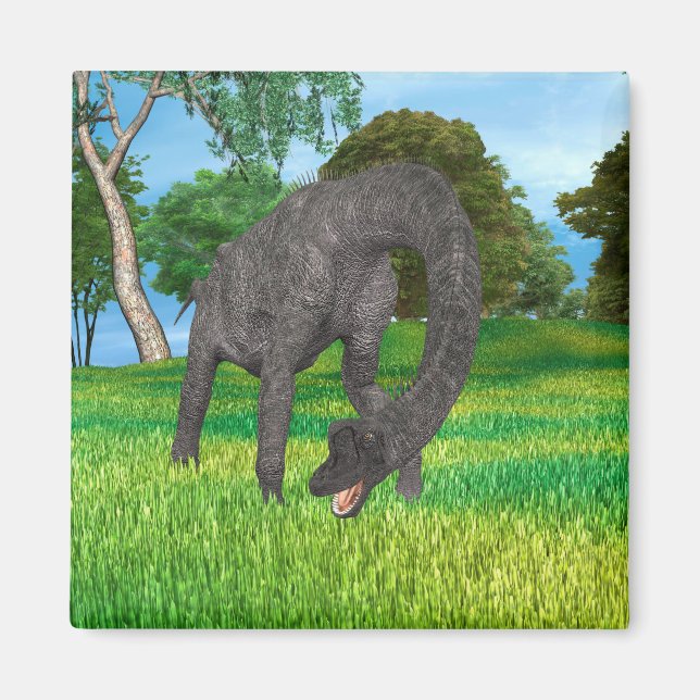 Íman Aventura na Selva do Dinossauro de Pescoço Longo (Frente)