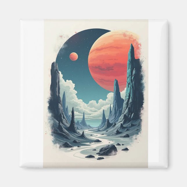 Íman Aventura Universo: Engraçando Arte Espacial para o (Frente)